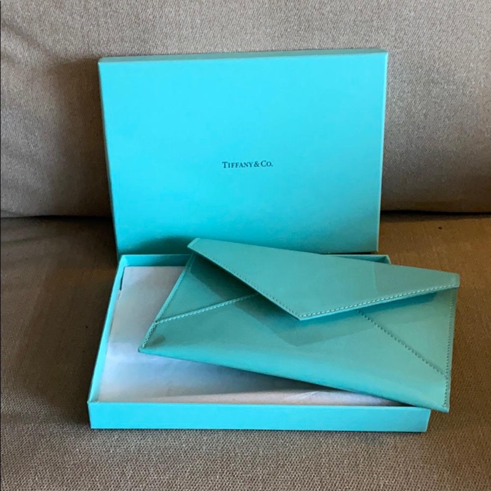 Tiffany leather photo holder with snap enclosure